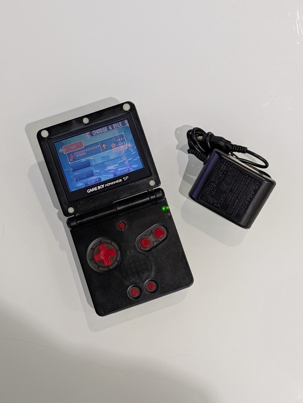Transparent Clear Black Nintendo Game Boy Advance SP AGS-001 GBA SP with Charger